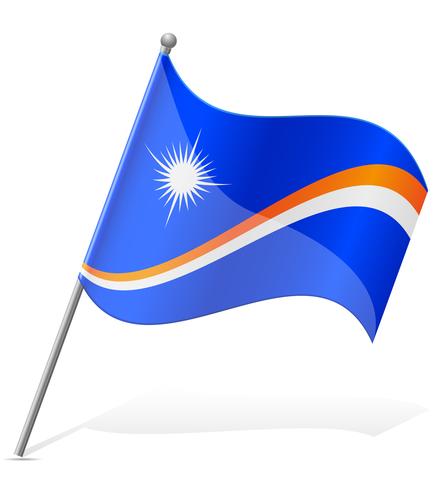 vlag van de Marshalleilanden vectorillustratie vector