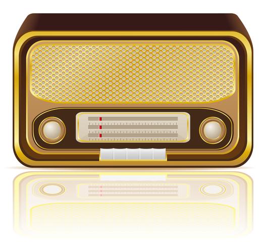 retro radio vectorillustratie vector