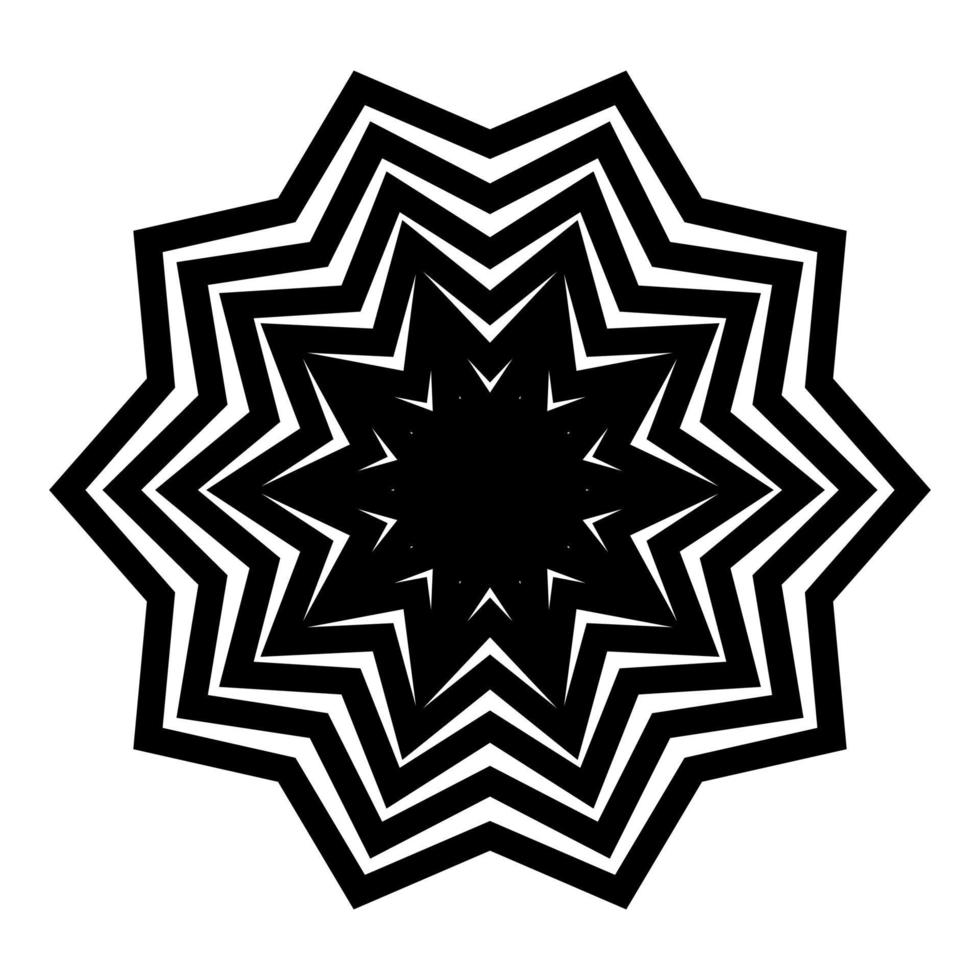 abstracte bloem patroon pictogram zwarte kleur vector illustratie vlakke stijl afbeelding