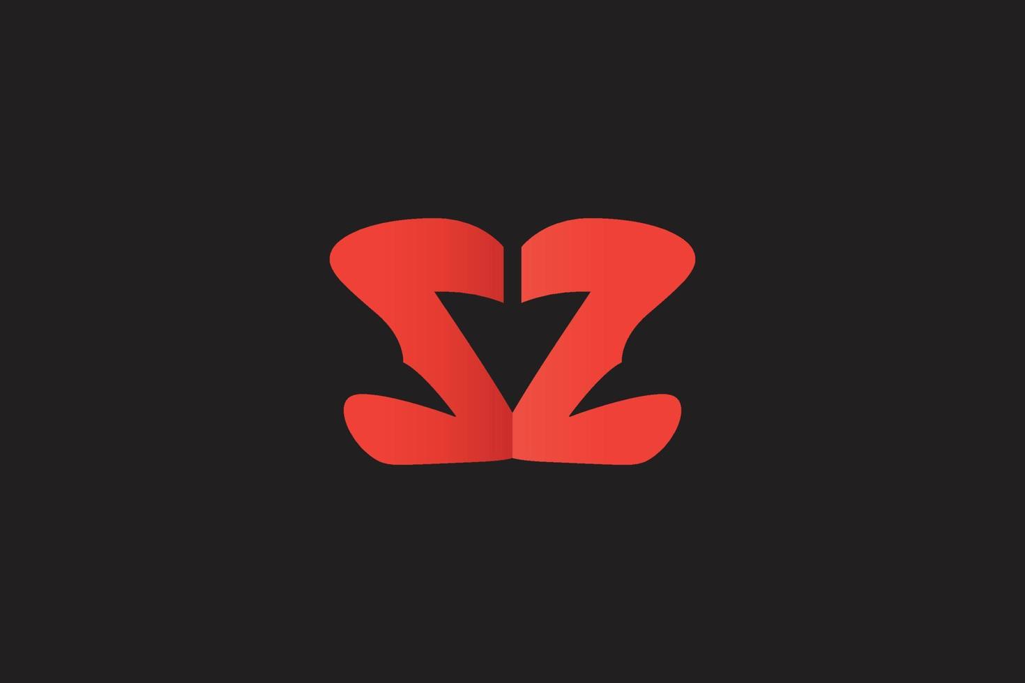 dubbele letter s of z pijl adelaar logo vector
