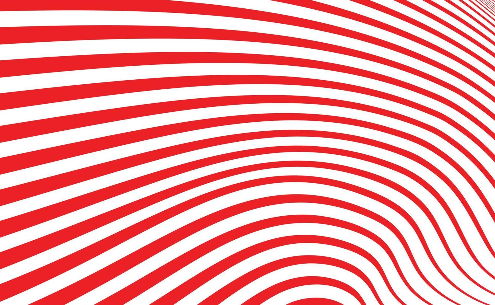 rode en witte golvende lijn effect textuur streep achtergrond sjabloon dekking vector design