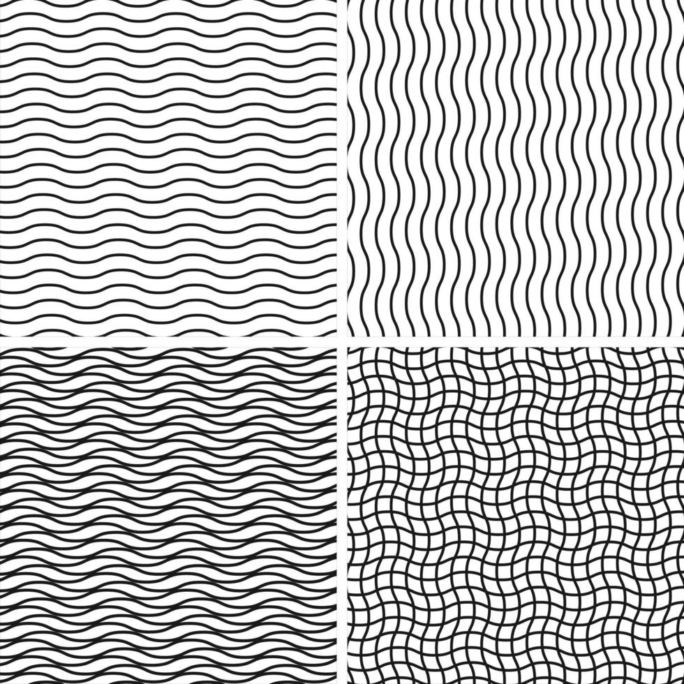verzameling naadloze geometrische minimalistische patronen. vector