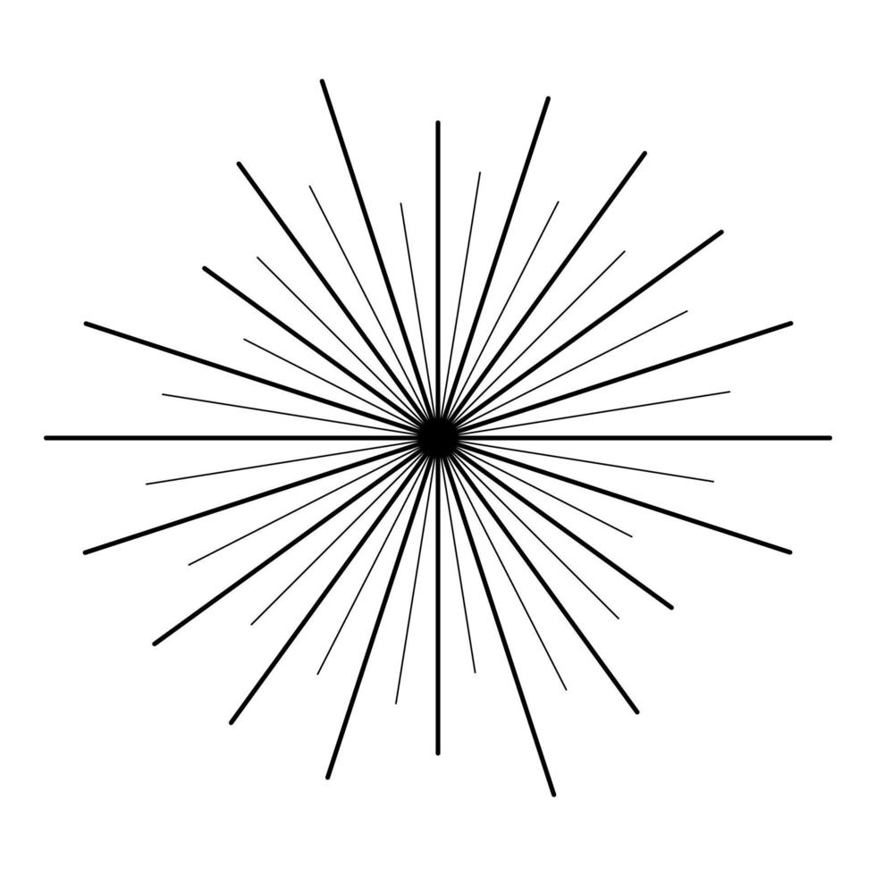 zonnestralen zonnestraal concept pictogram zwarte kleur vector illustratie vlakke stijl afbeelding