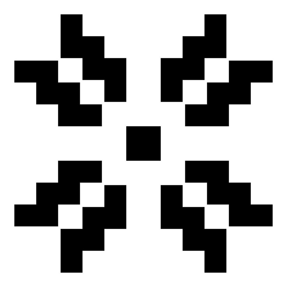 Scandinavisch patroon pictogram zwarte kleur vector illustratie vlakke stijl afbeelding