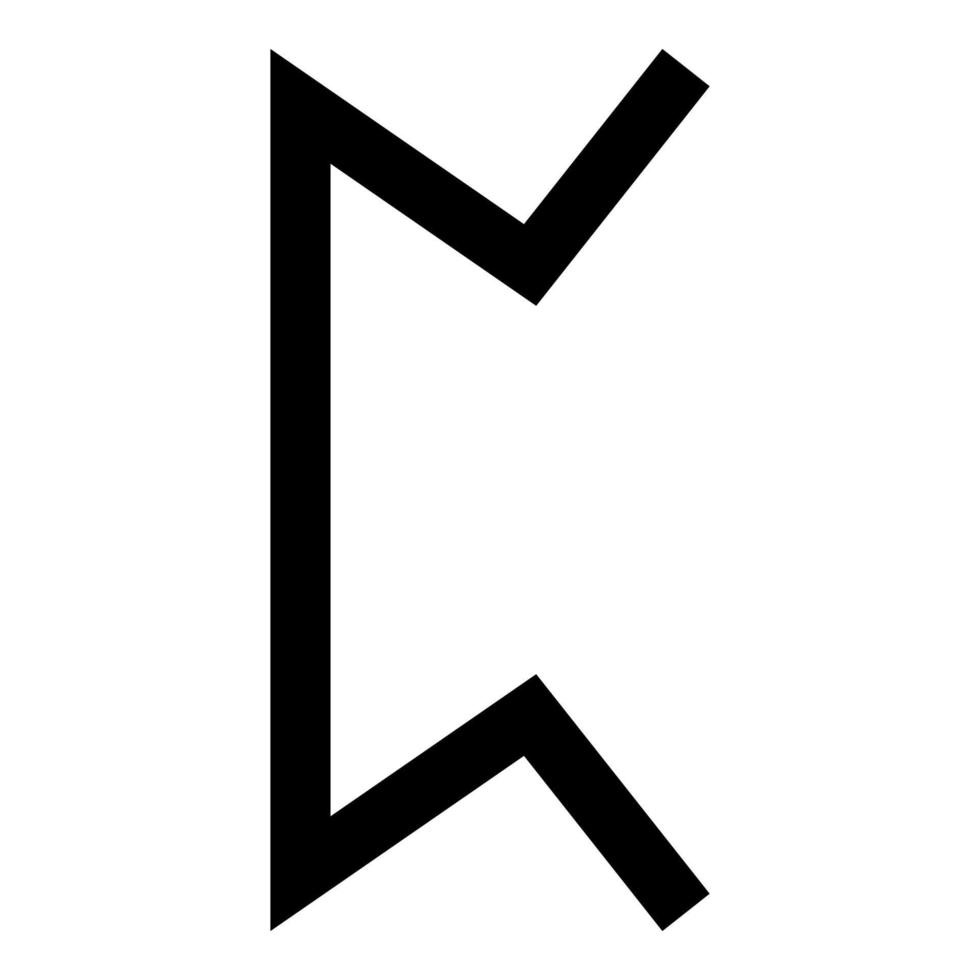 perth rune pertho peer verborgen spel symbool pictogram zwarte kleur vector illustratie vlakke stijl afbeelding