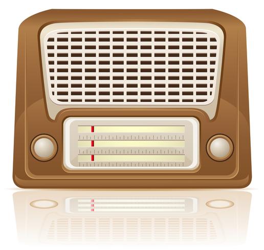 retro radio vectorillustratie vector