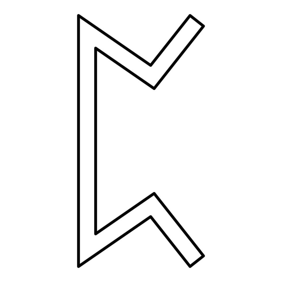 perth rune pertho peer verborgen spel symboolpictogram vector