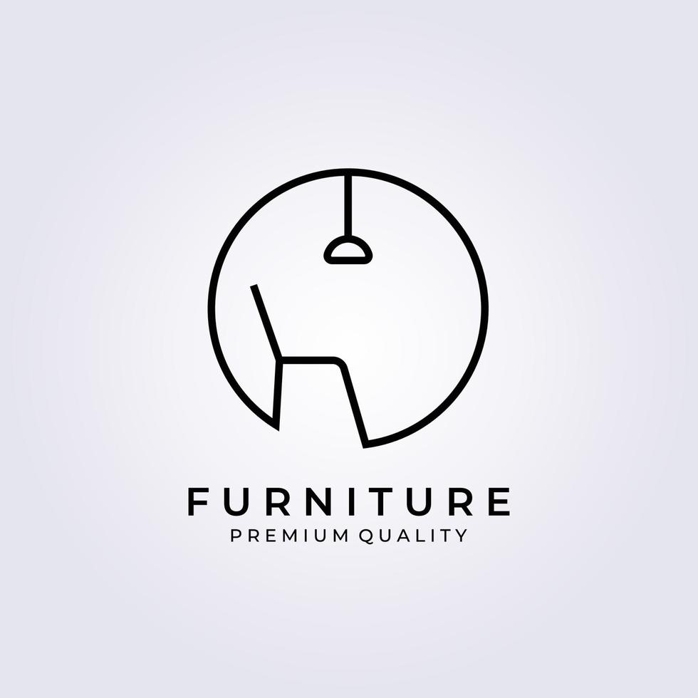 meubel logo vector illustratie ontwerp, embleem, element, badge, eenvoudig logo