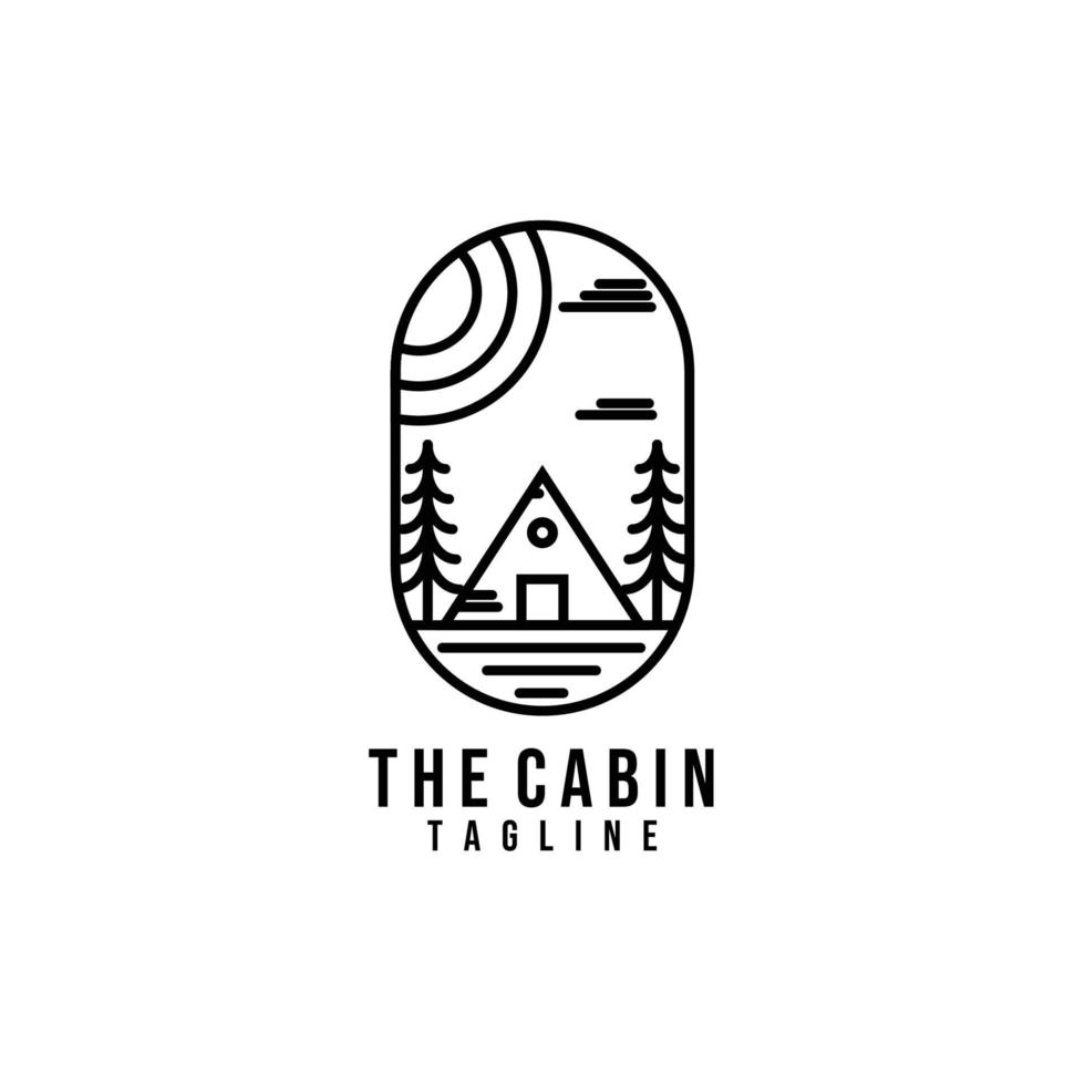 cabine logo vector illustratie ontwerp, creatief logo