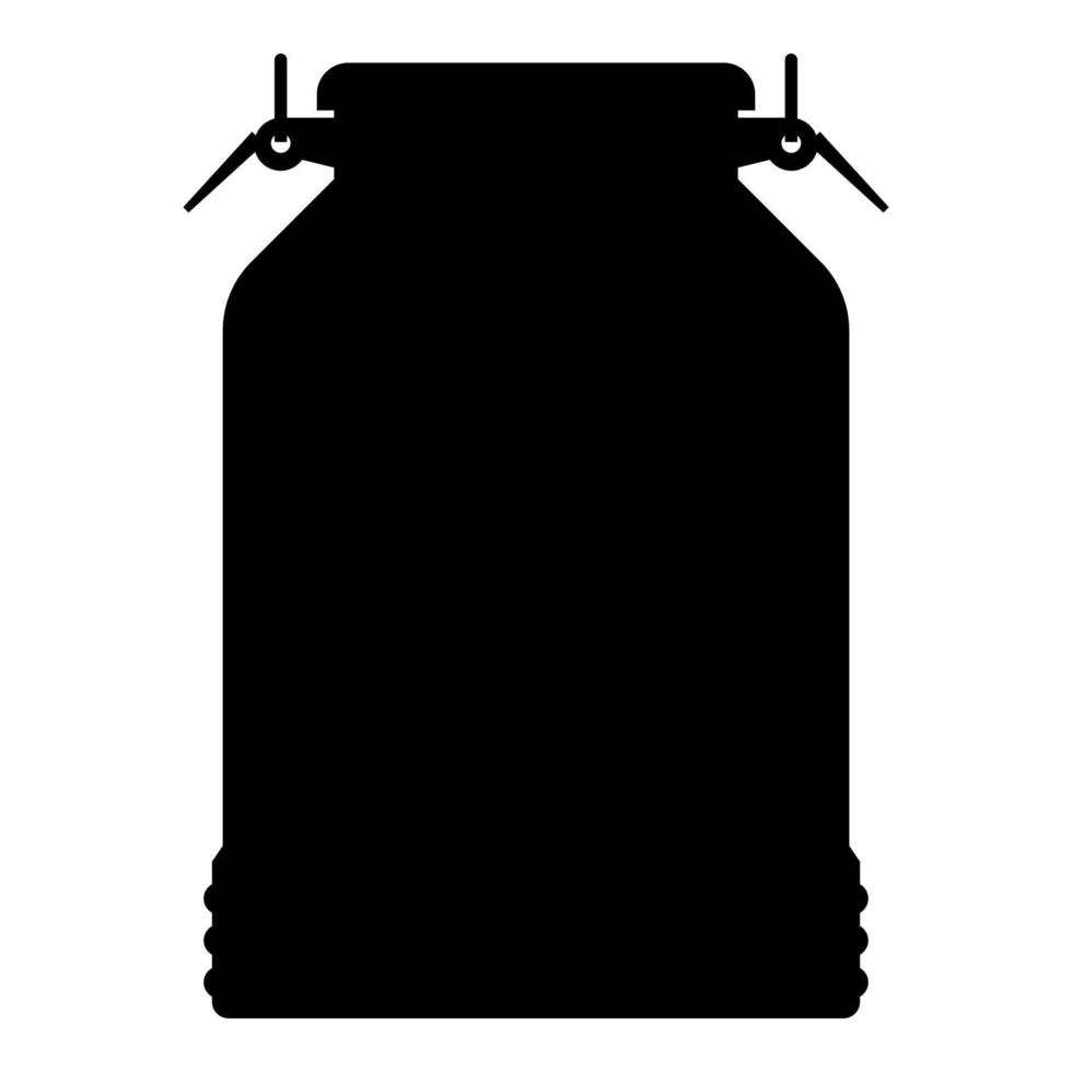 melk kan container pictogram zwarte kleur illustratie vector