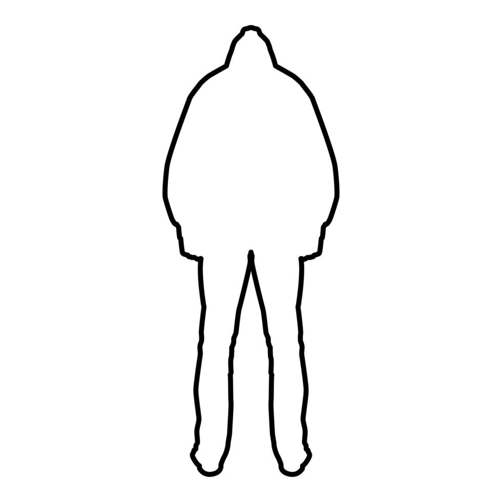 man in the hood concept gevaar silhouet terug vector