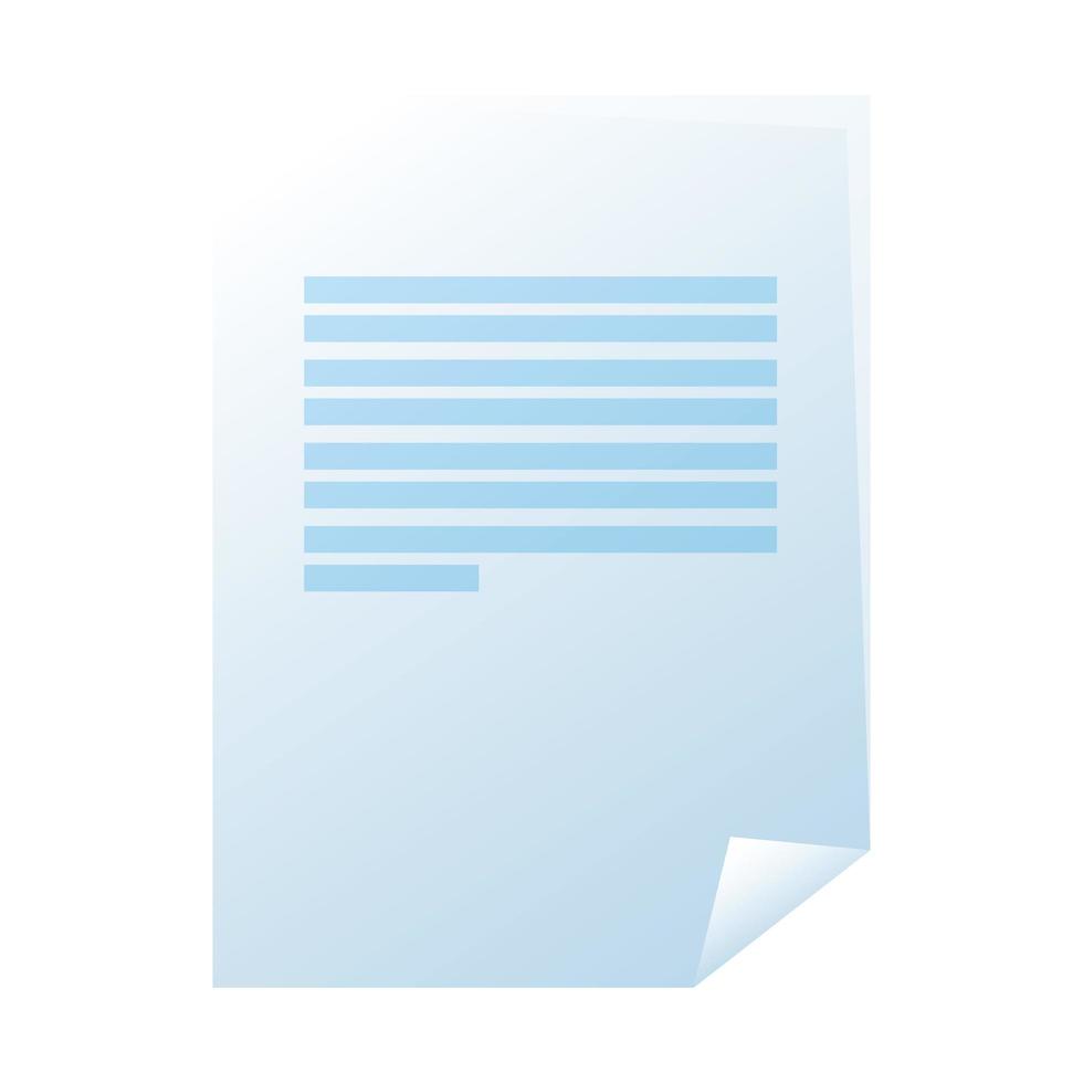geïsoleerd document papier vector design