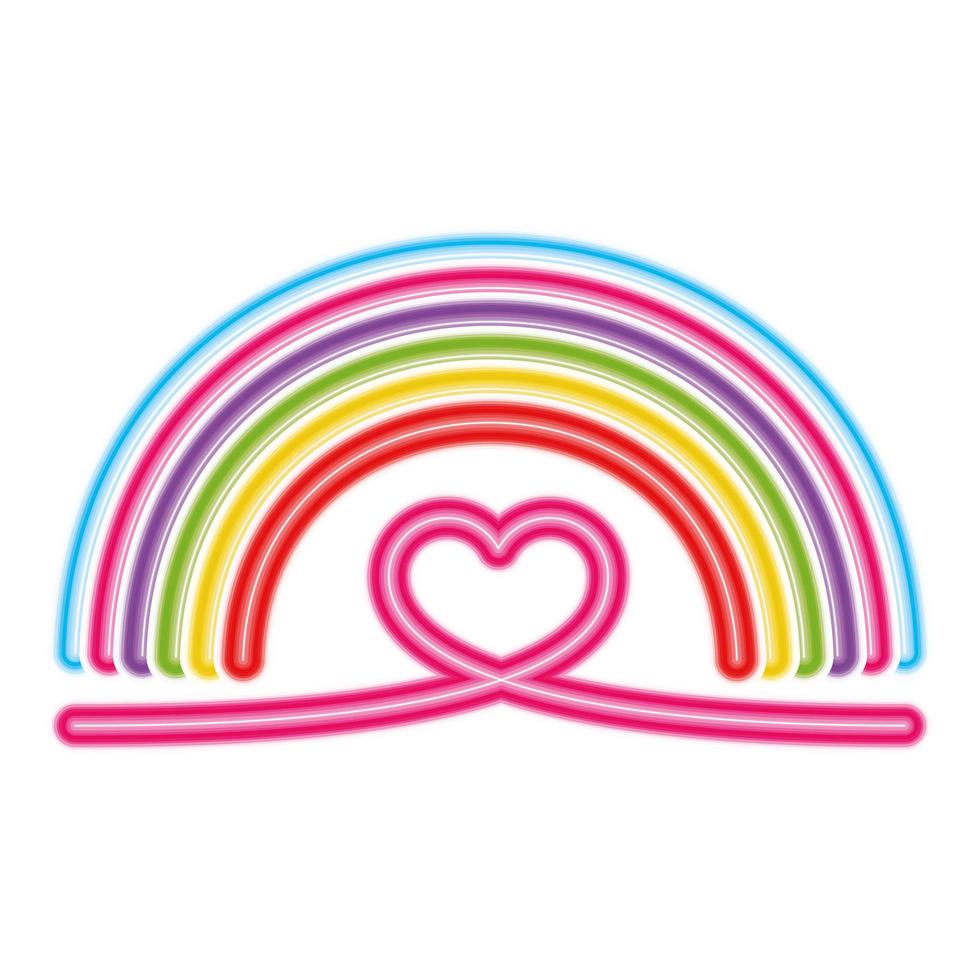 geïsoleerd lgtbi regenboog en hart vector design