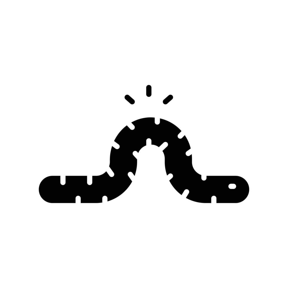 worm glyph pictogram dierlijke vector