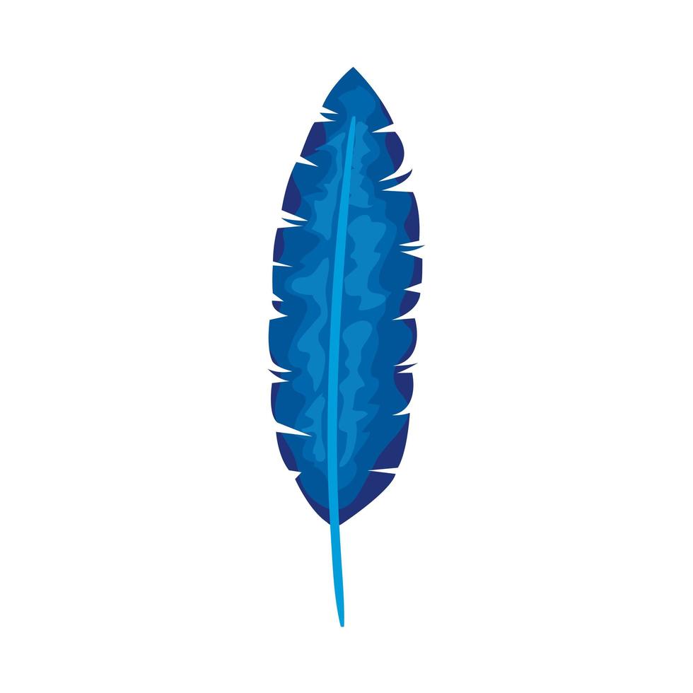 blad tropische exotische blauwe kleur, natuur concept vector