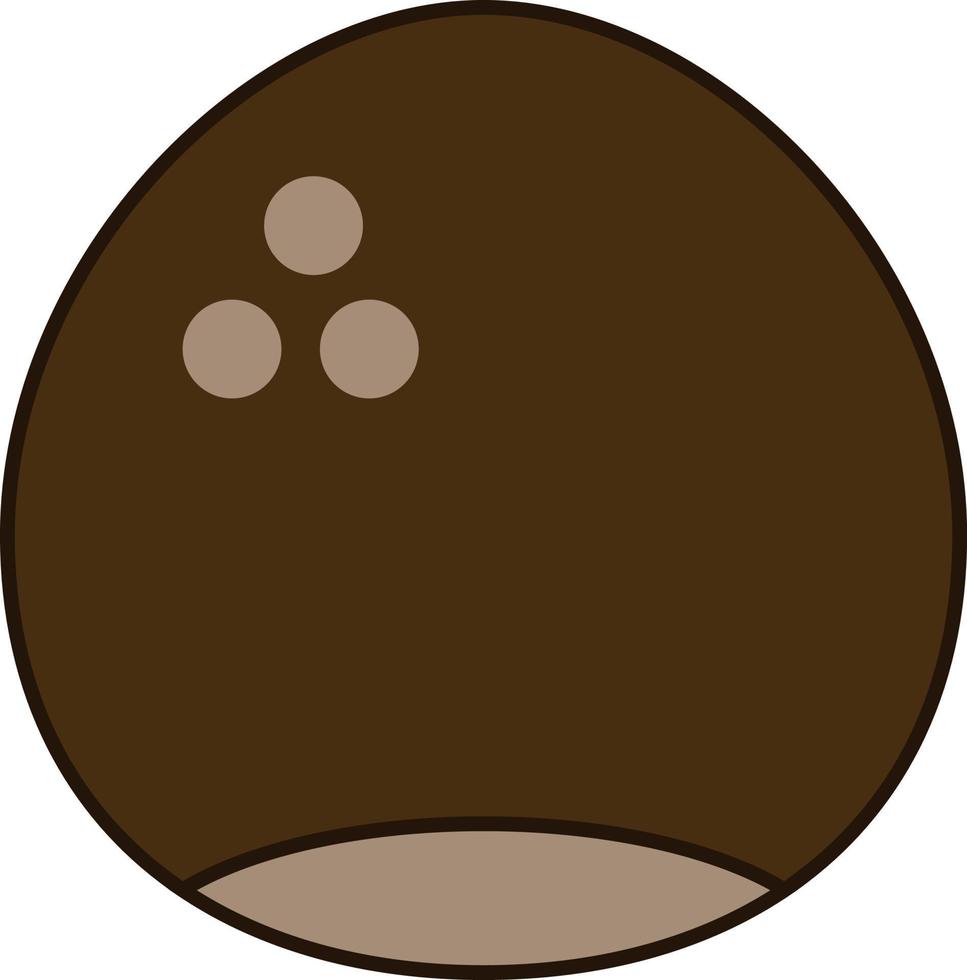 kokosnoot gevulde omtrek pictogram fruit vector