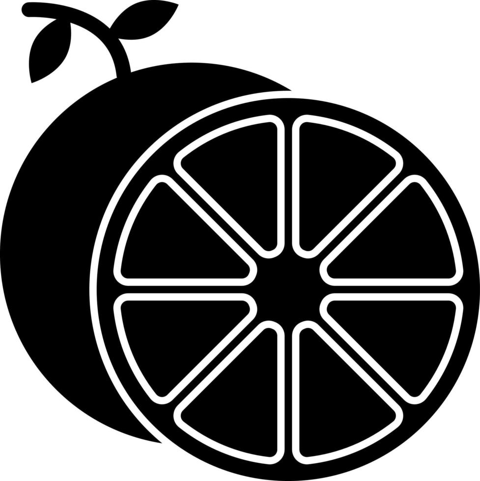 grapefruit glyph pictogram fruit vector