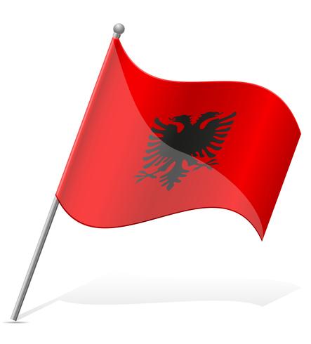 vlag van Albanië vector illustratie