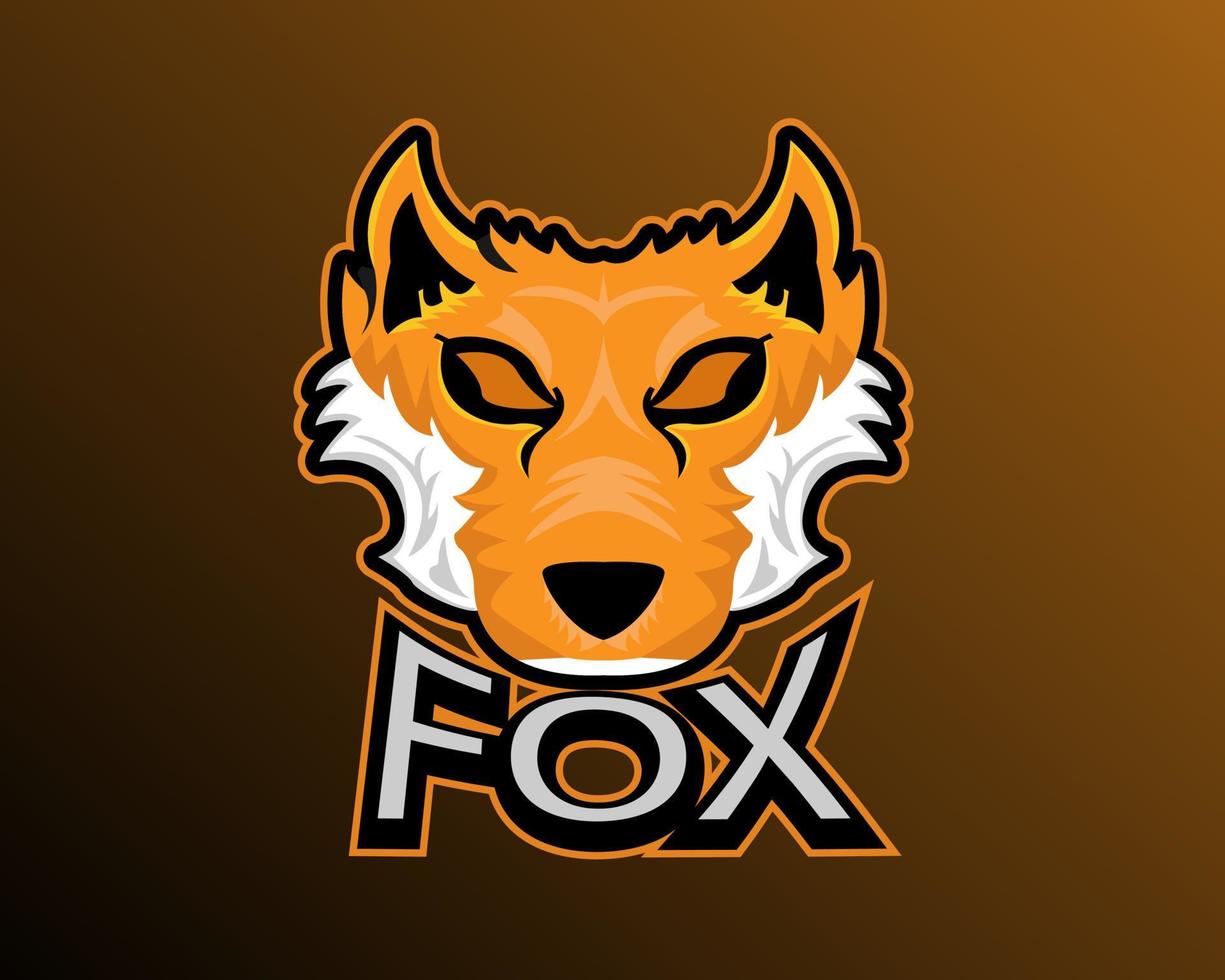 illustratie vector ontwerp van fox esport logo template