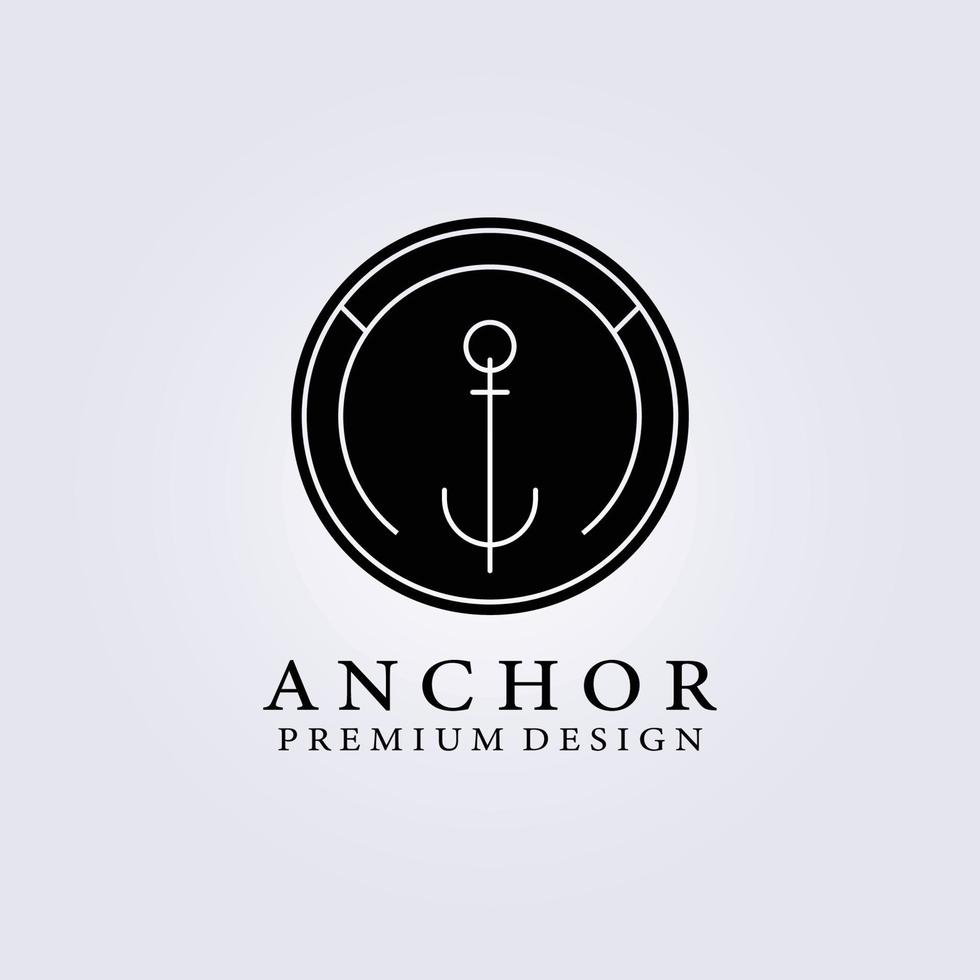 eenvoudig anker logo vector illustratie ontwerp