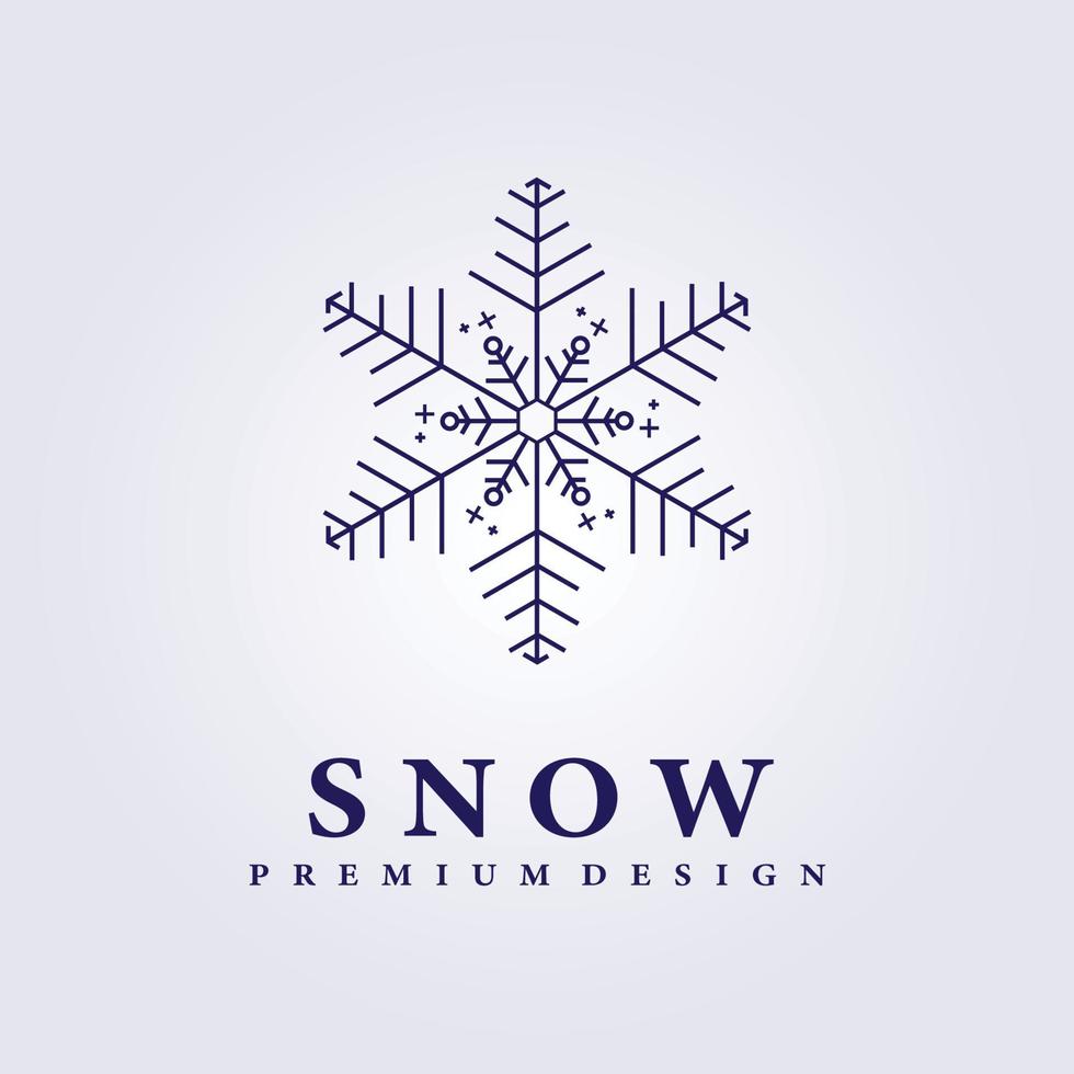 sneeuw logo vector illustratie ontwerp minimalistisch