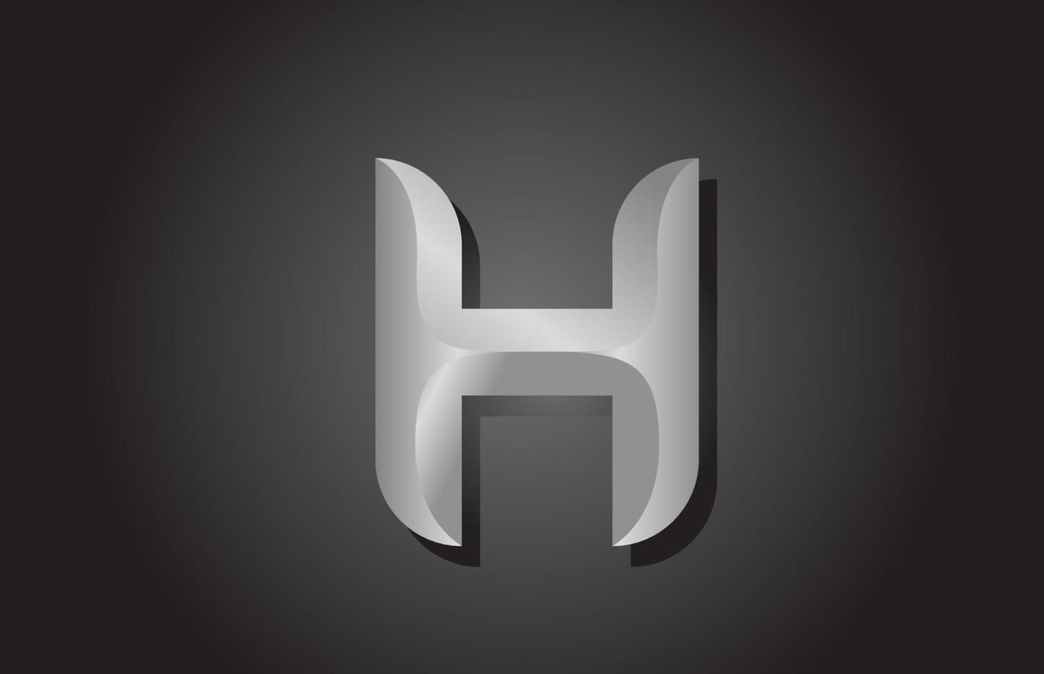 grijze h letter alfabet pictogram logo ontwerp. bedrijfssjabloon voor bedrijven vector