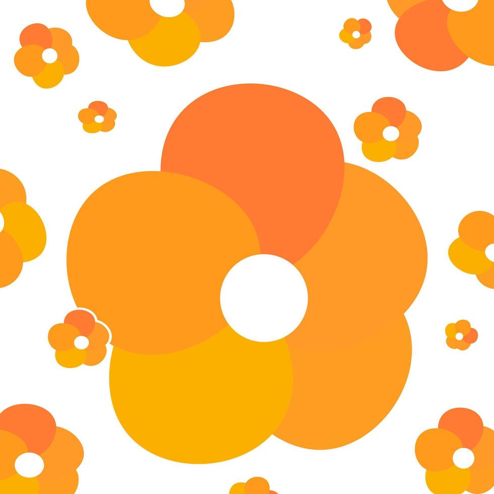 vector patroon bloemen achtergrond oranje bloemen mooi eenvoudig geïsoleerd natuur illustraties behang illustratie