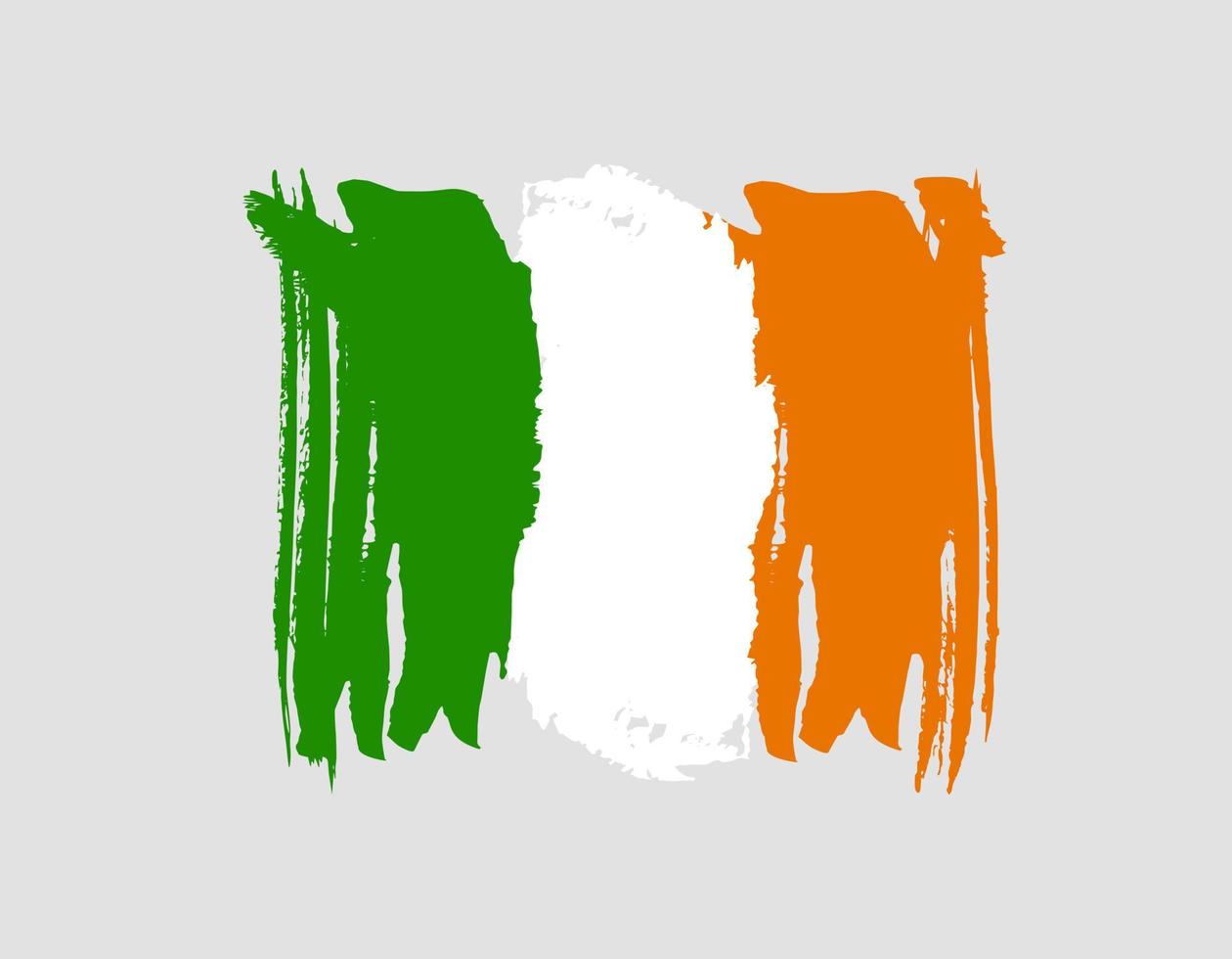 Ierland Europa land vlag vector achtergrond pictogram aquarel droog penseel inkt textuur illustratie onafhankelijkheidsdag viering banner