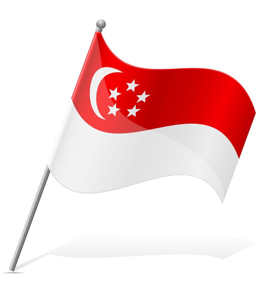 vlag van Singapore vectorillustratie vector