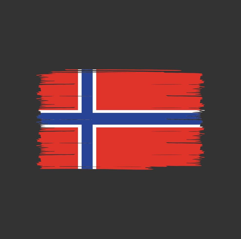 Noorse vlag borstel vector