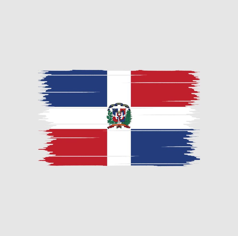 Dominicaanse Republiek vlag borstel vector