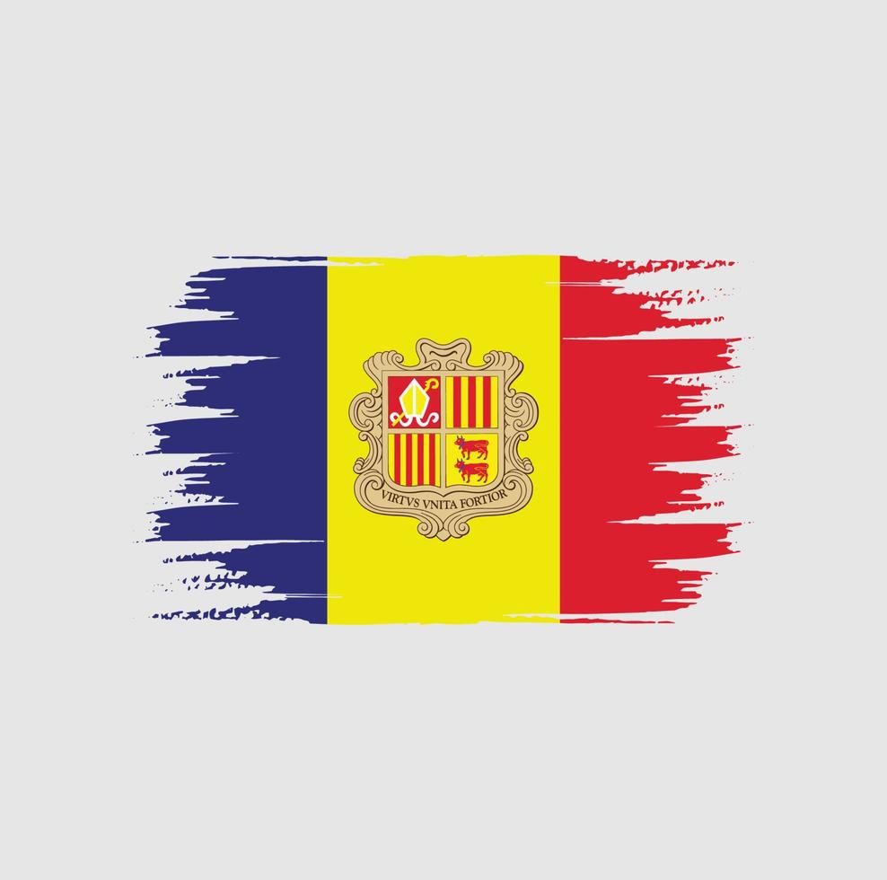 andorra vlag borstel vector