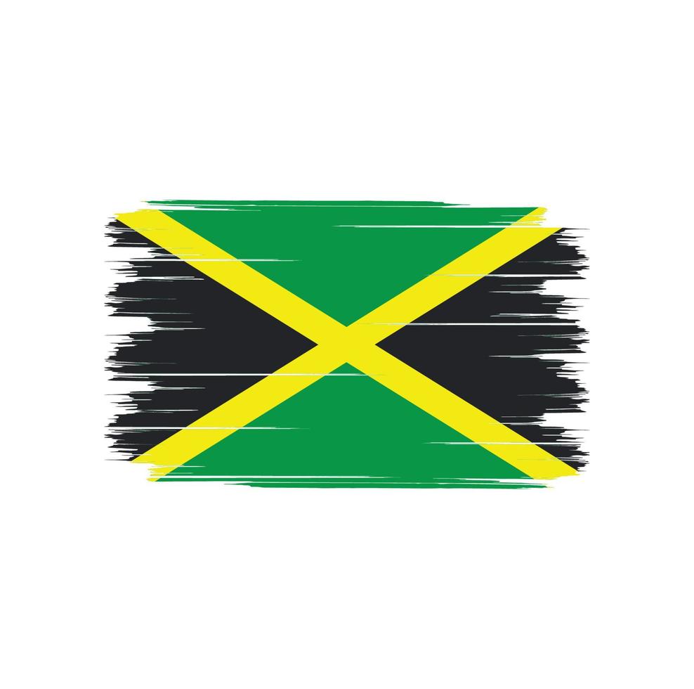 Jamaica vlag borstel flag vector