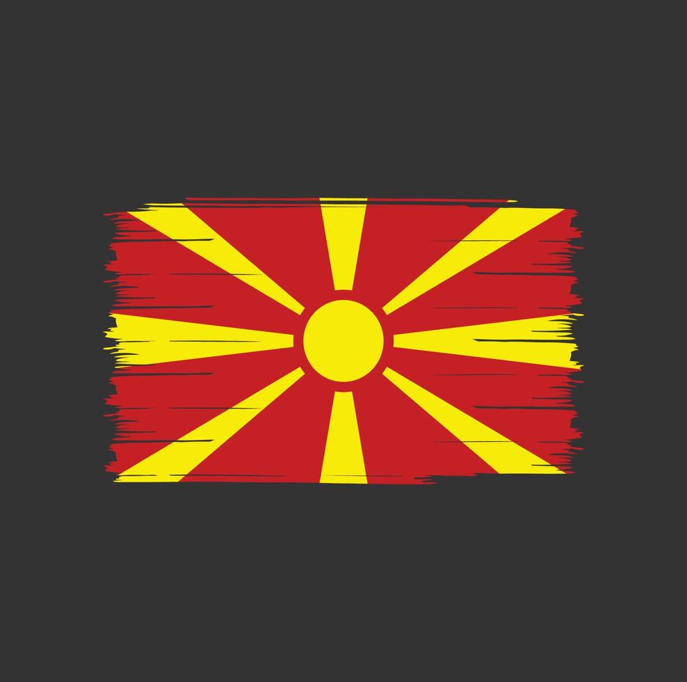 vlagborstel van noord-macedonië vector