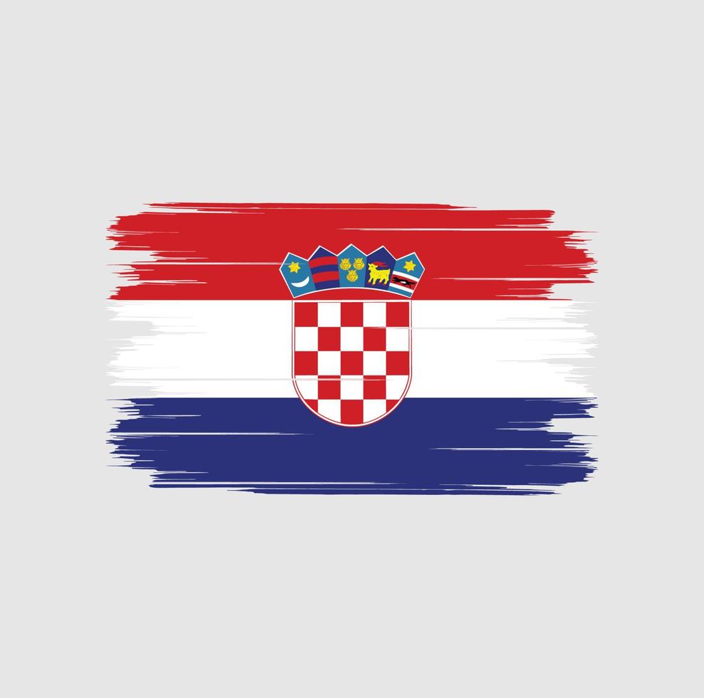 kroatië vlag borstel vector