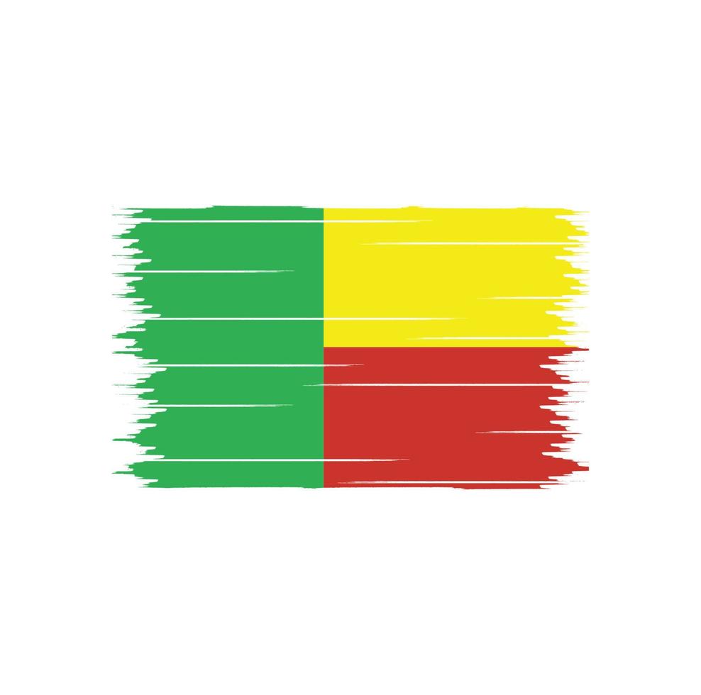 Benin vlag borstel vector