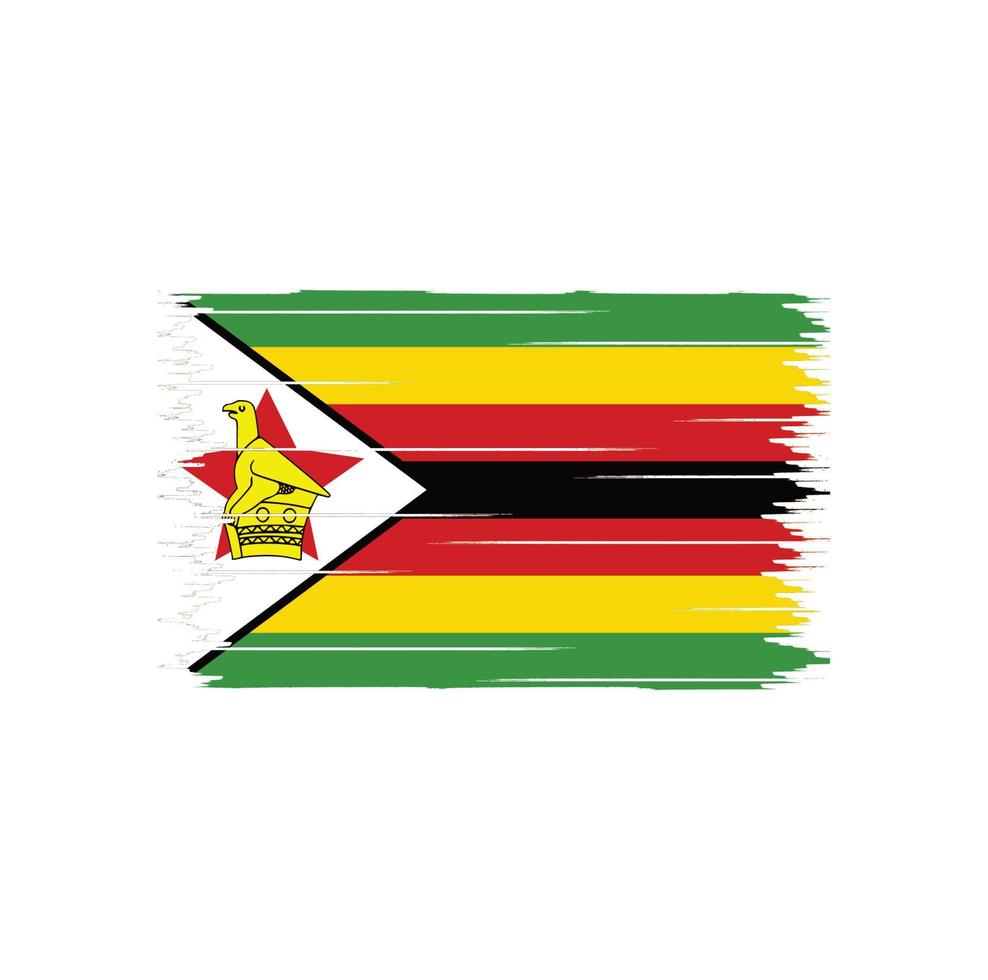 zimbabwaanse vlagborstel vector