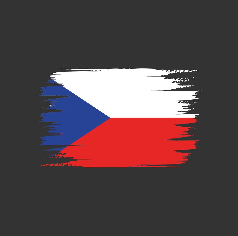 Tsjechische vlag borstel vector