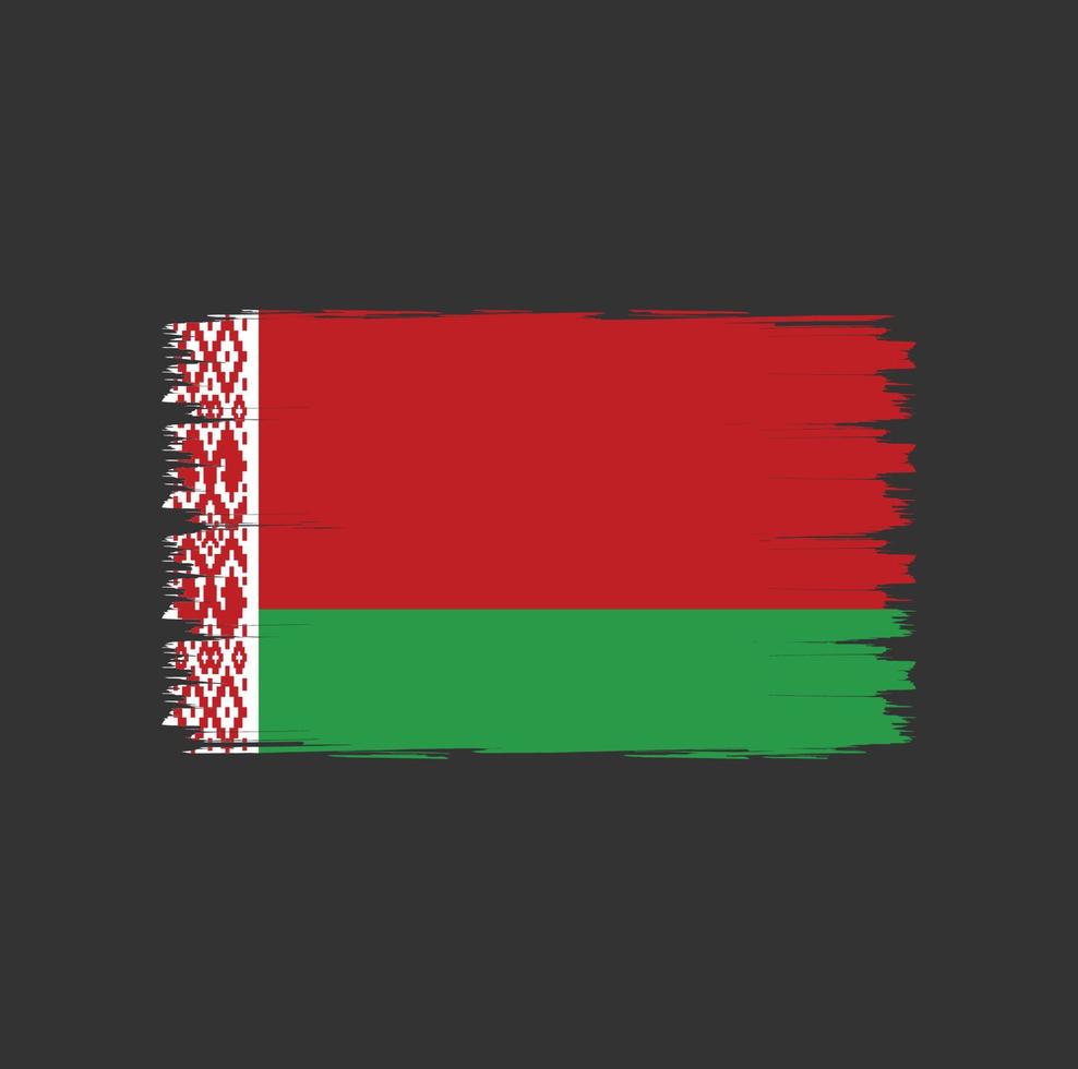 vlag van wit-rusland met aquarel penseelstijl vector