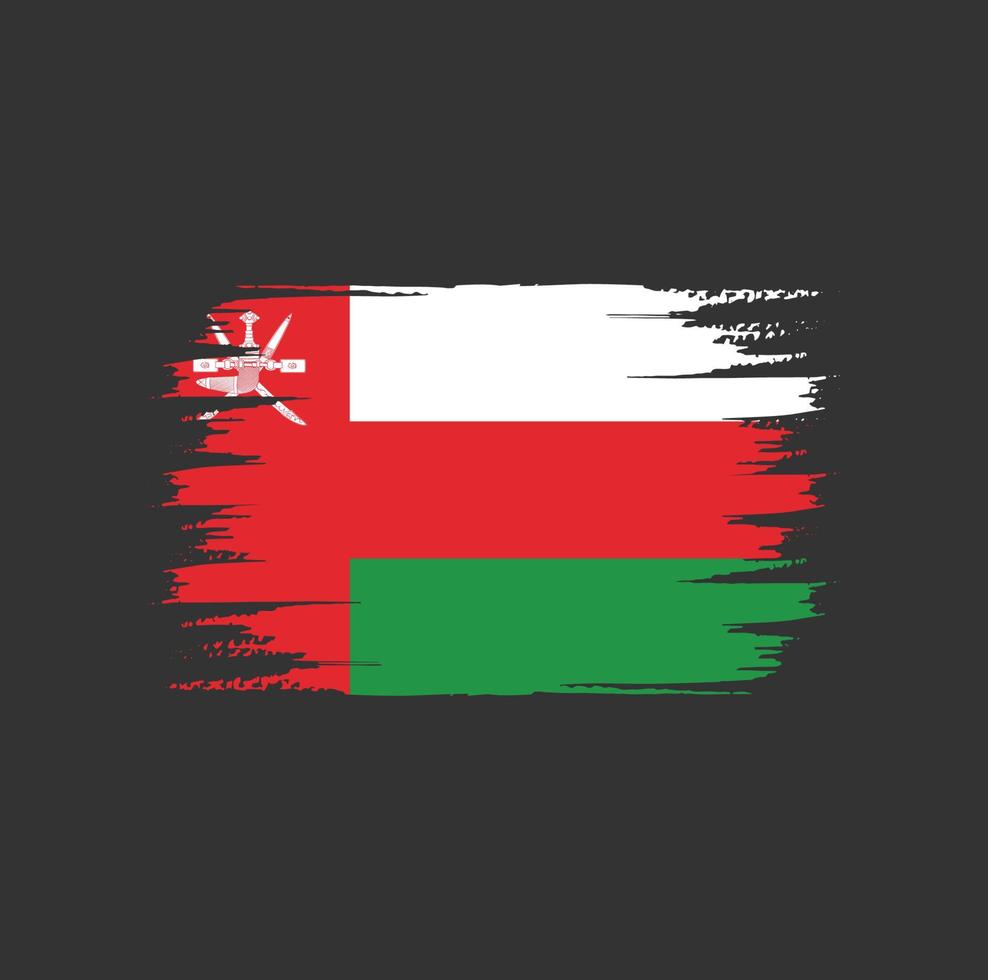 oman vlagborstel vector