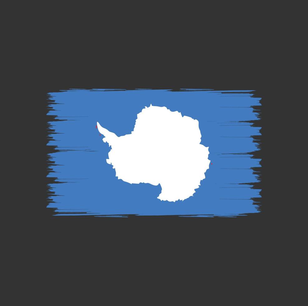 vlag van antarctica met penseelstijlvector vector