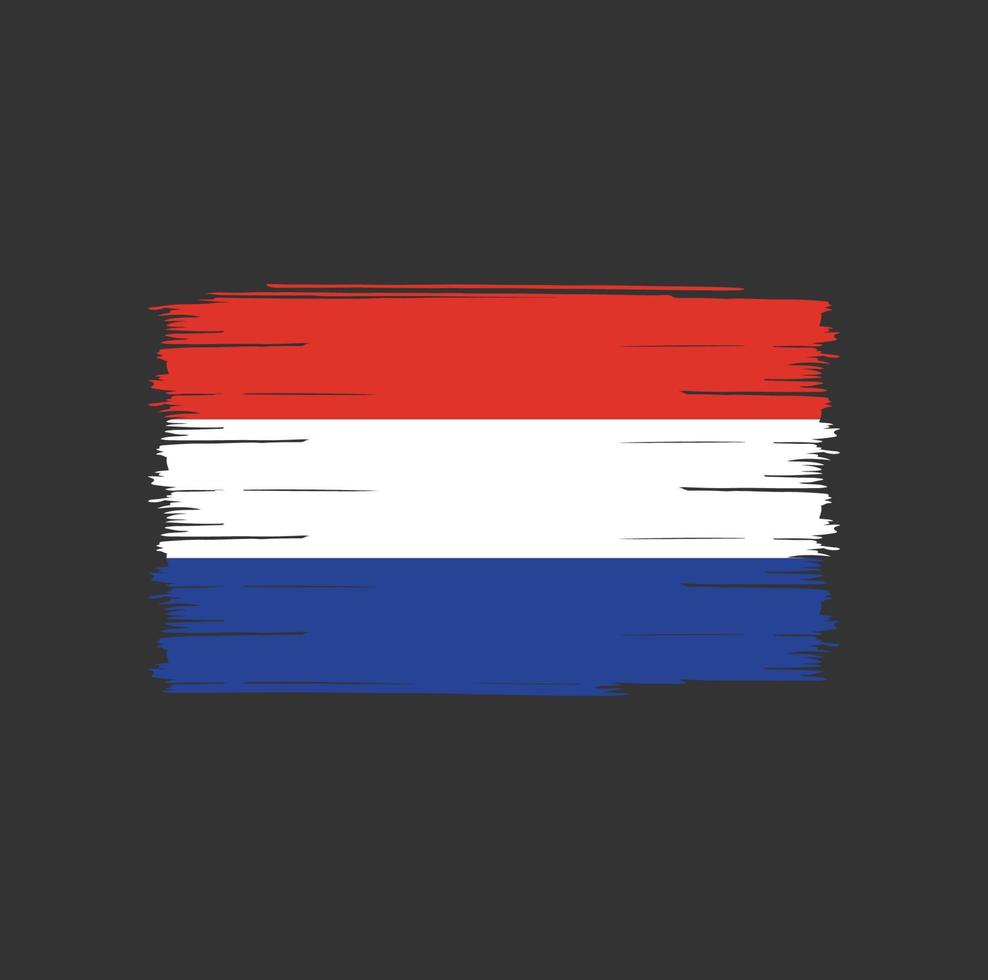 nederlandse vlag borstel vector