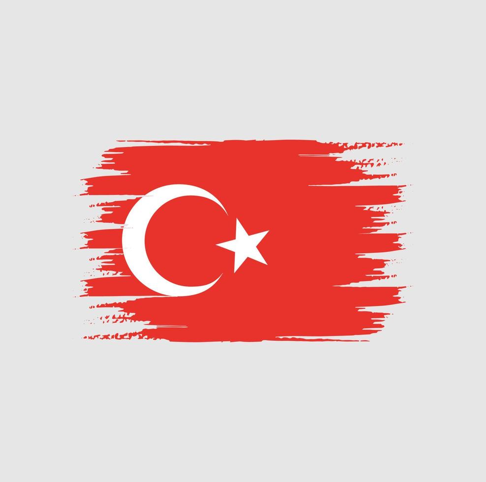 turkije vlag borstel vector