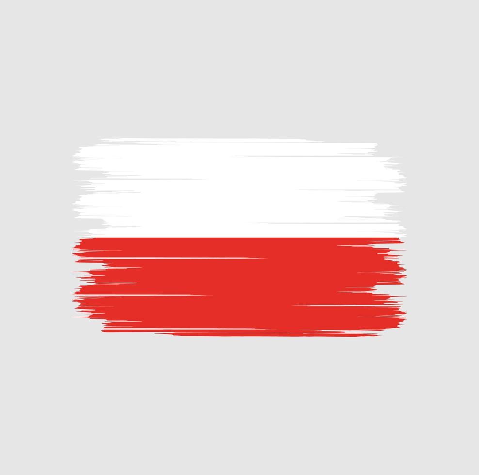 polen vlag borstel vector