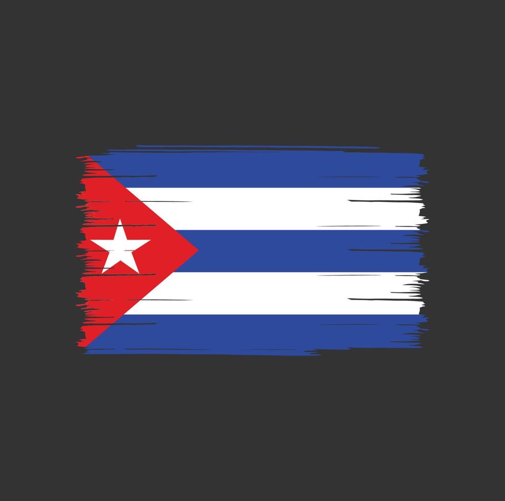 Cuba vlag borstel vector