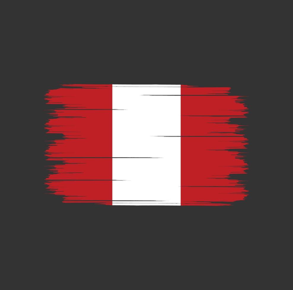 Peru vlag borstel vector