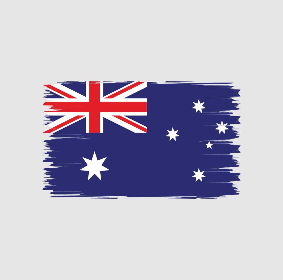 vlag van australië met aquarel penseelstijl vector