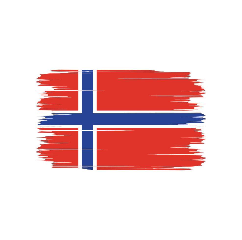 Noorse vlag borstel vector