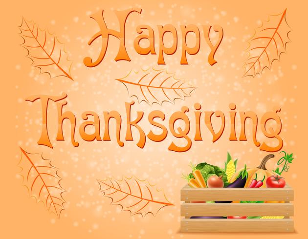 tekst happy thanksgiving vector illustratie
