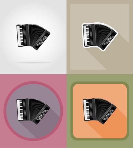 accordeon plat pictogrammen vector illustratie